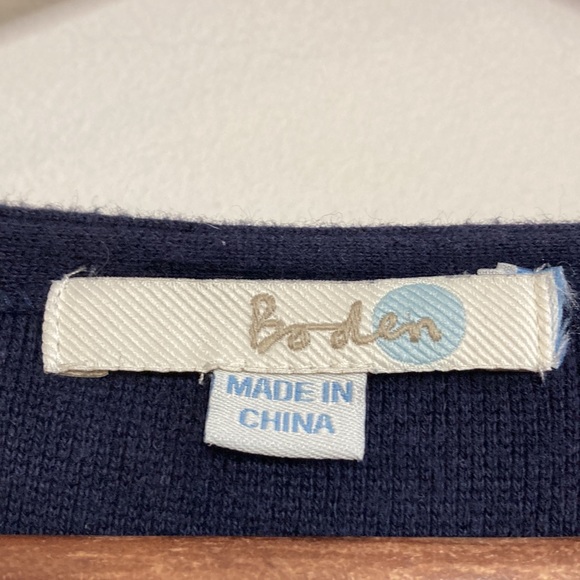 Boden Dress Womens 6 8 Navy Blue Fit Flare Sweater Knit Knee Length Scoop Neck - Picture 10 of 13